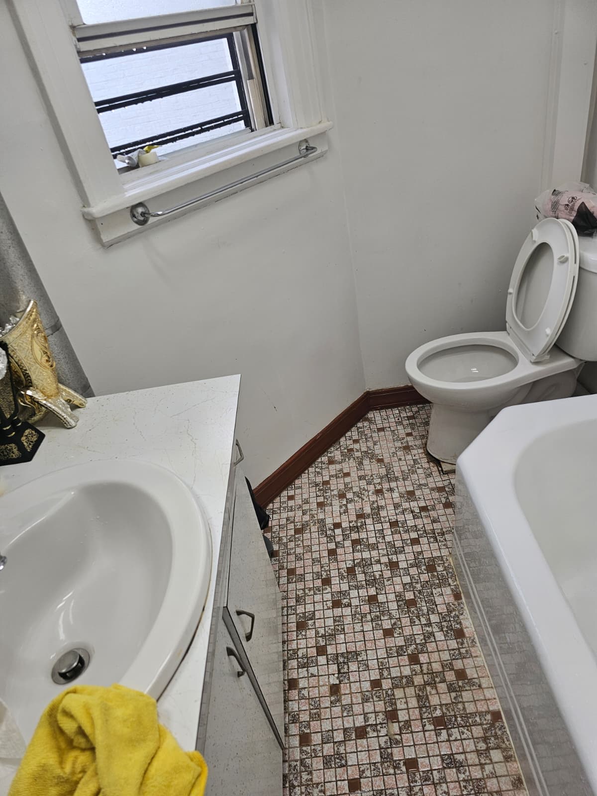 Baño con lavabo e inodoro